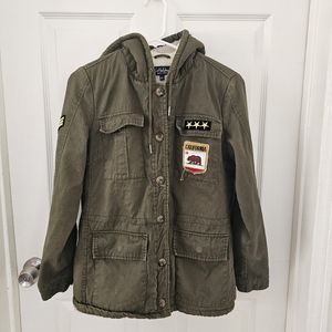 CoffeShop Designer Army Jacket Size Small Color Olive Green
